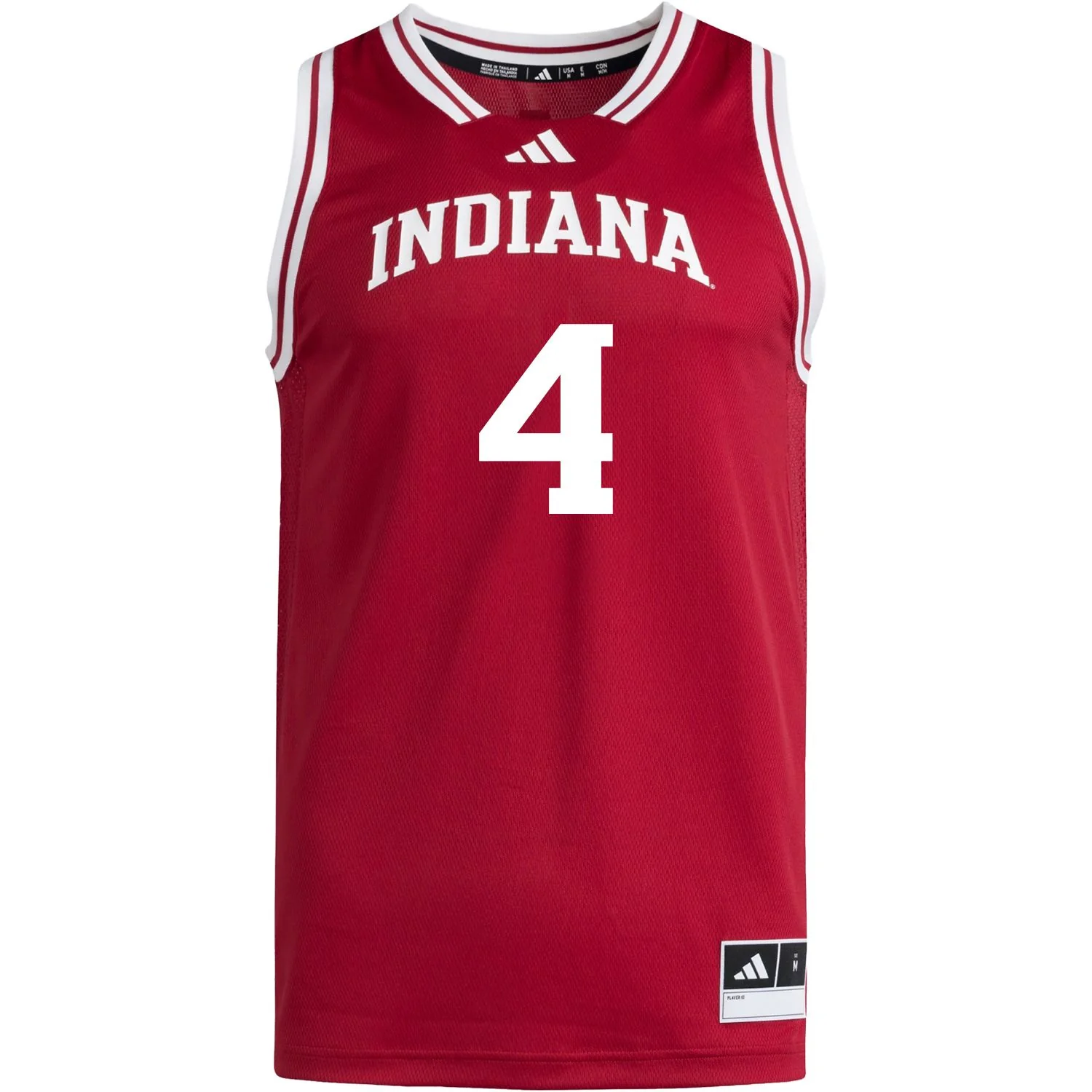 Indiana Hoosiers Adidas #4 Samuel Alexis Student Athlete Crimson Basketball Jersey - Image 2