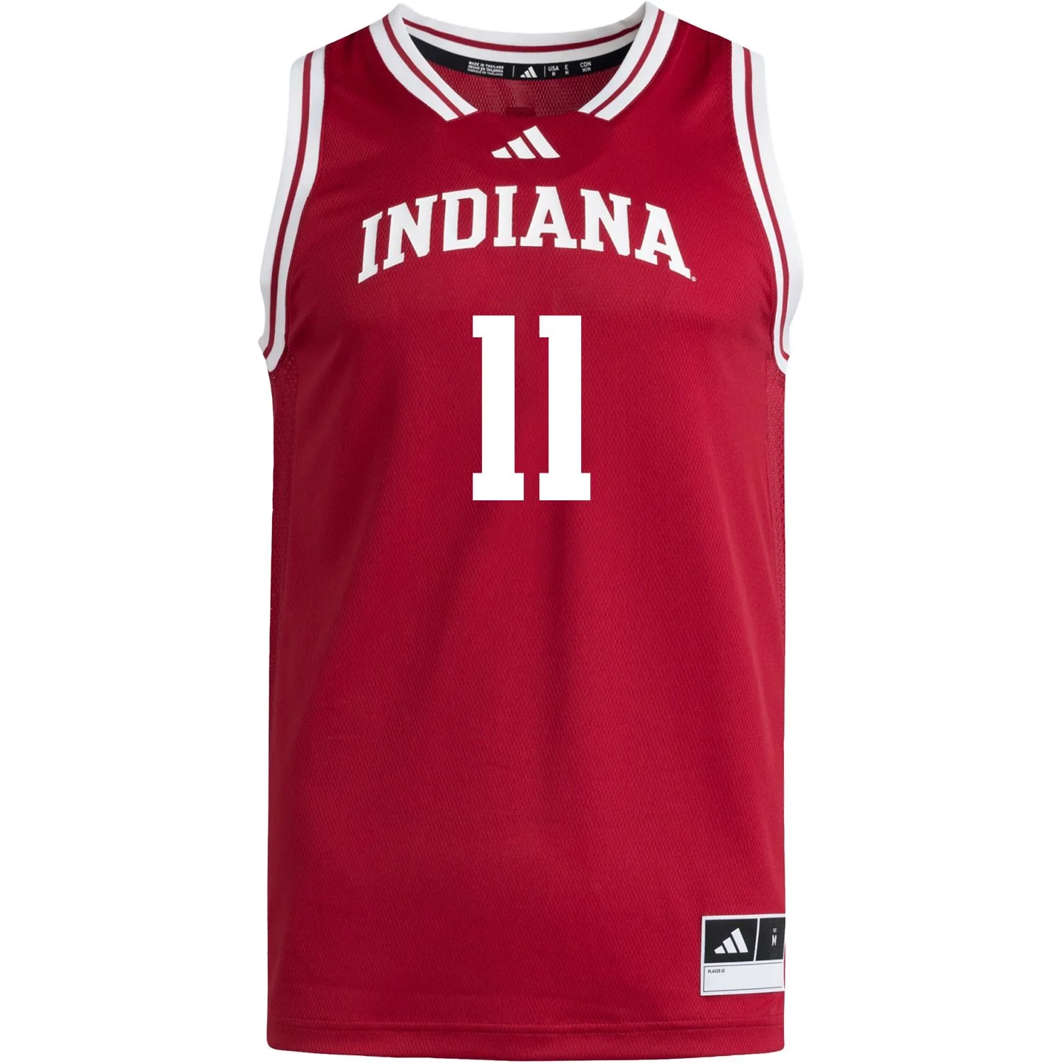Indiana Hoosiers Adidas #11 Trent Sisley Student Athlete White Basketball Jersey - Image 2