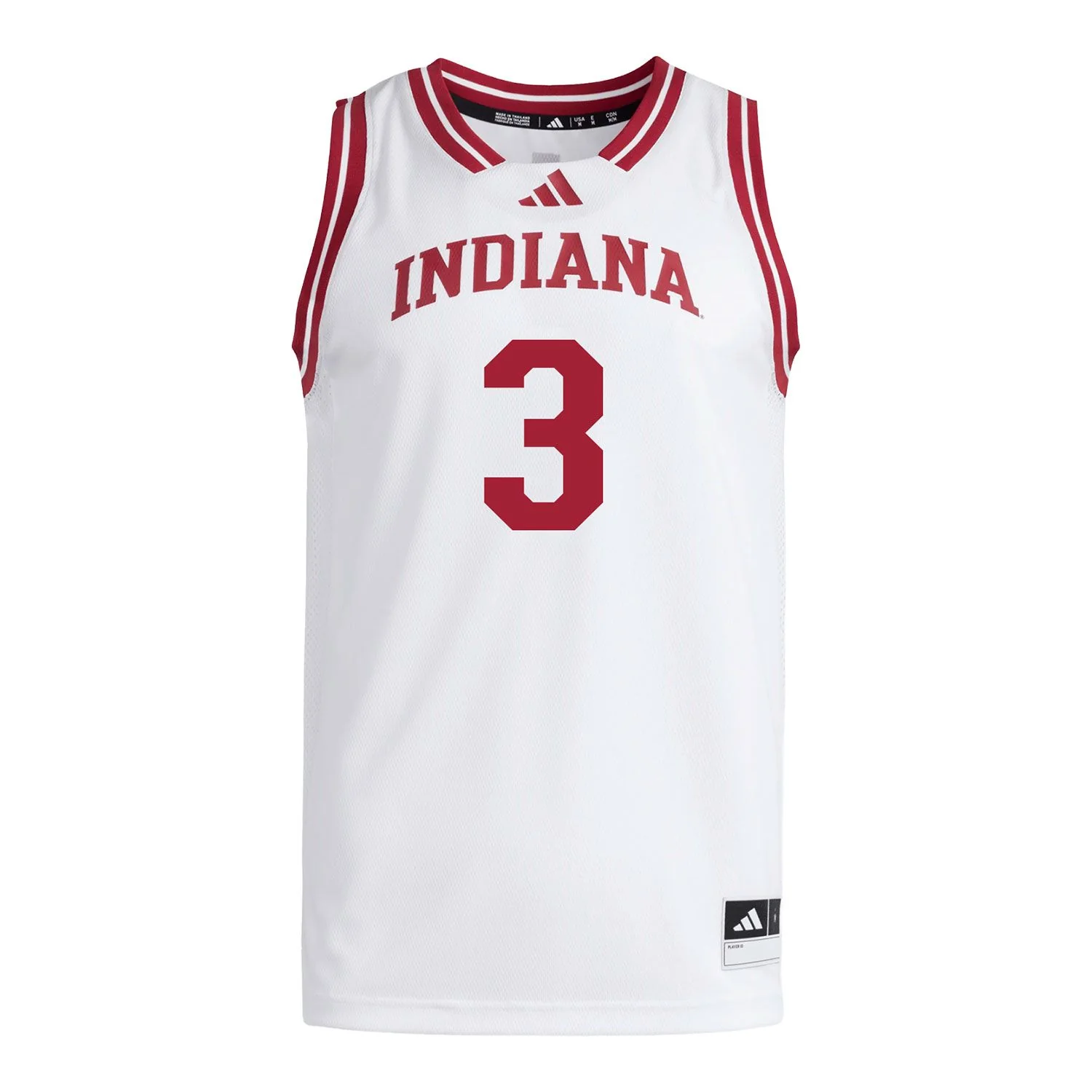 Indiana Hoosiers Adidas #3 Lamar Wilkerson Student Athlete White Basketball Jersey - Image 2