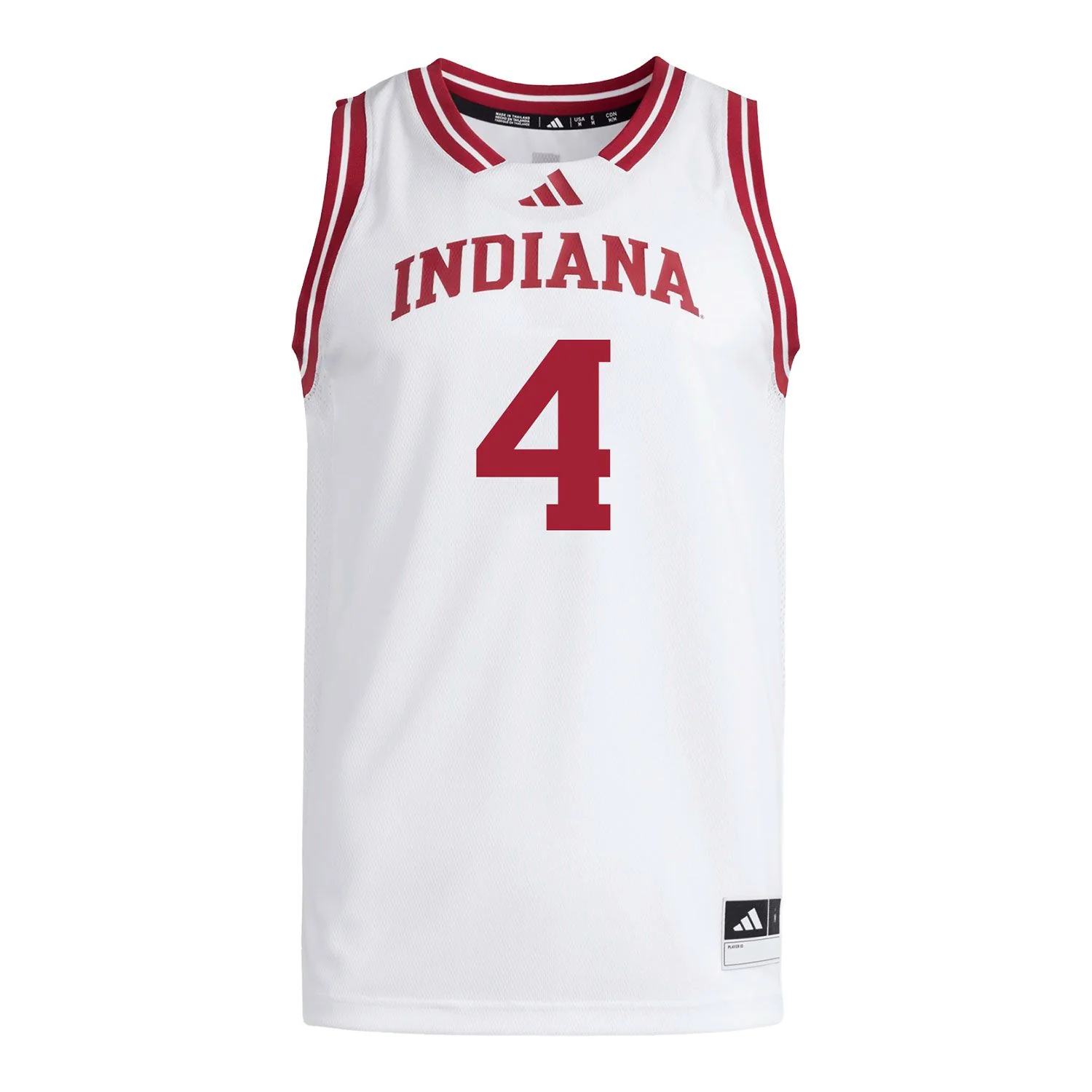 Indiana Hoosiers Adidas #4 Samuel Alexis Student Athlete White Basketball Jersey - Image 2