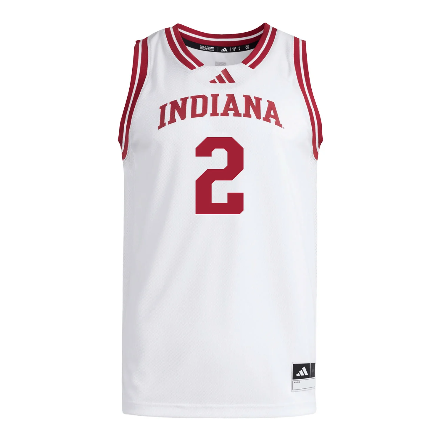 Indiana Hoosiers Adidas #2 Nevaeh Caffey Student Athlete White Basketball Jersey - Image 2