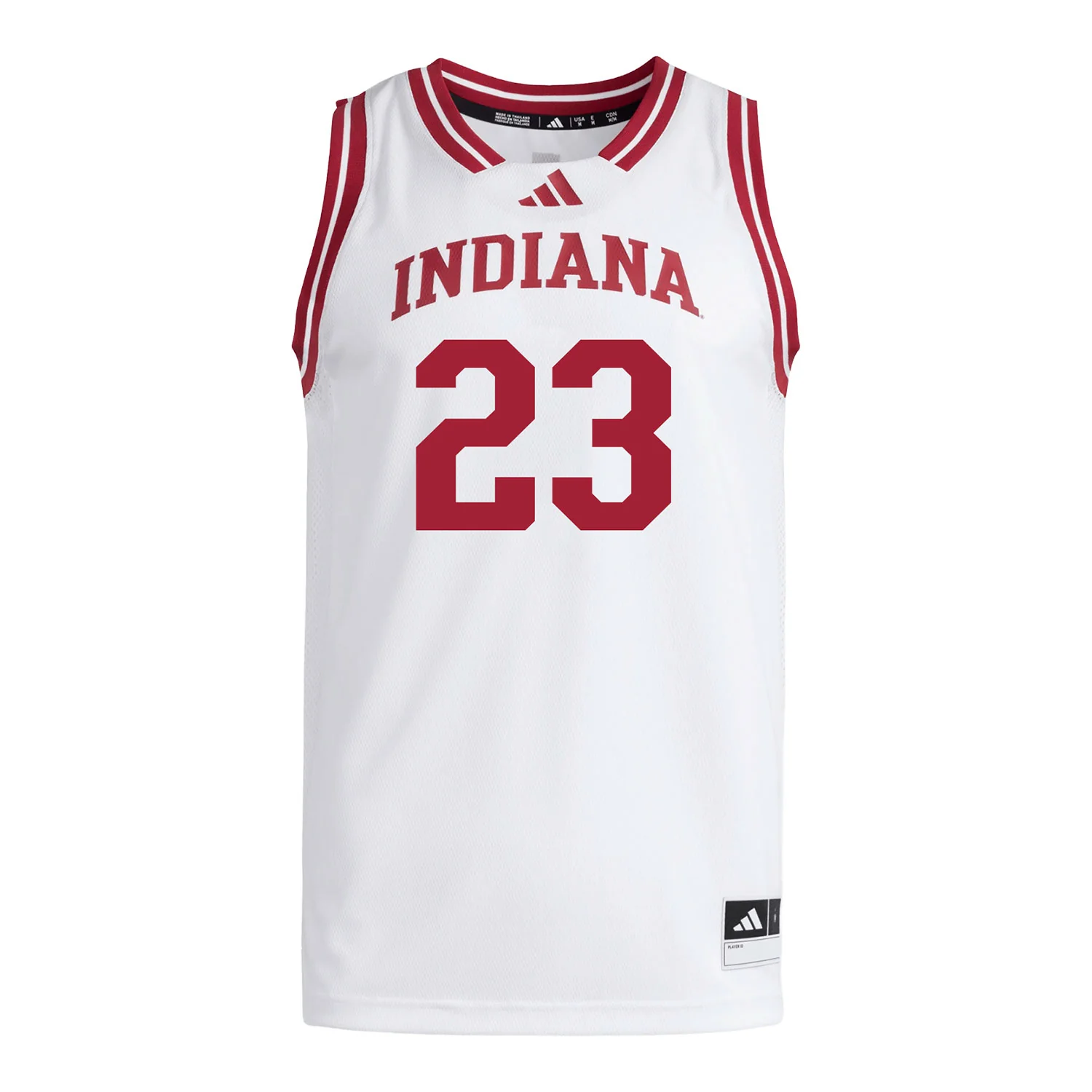 Indiana Hoosiers Adidas #23 Zania Socka-Nguemen Student Athlete White Basketball Jersey - Image 2