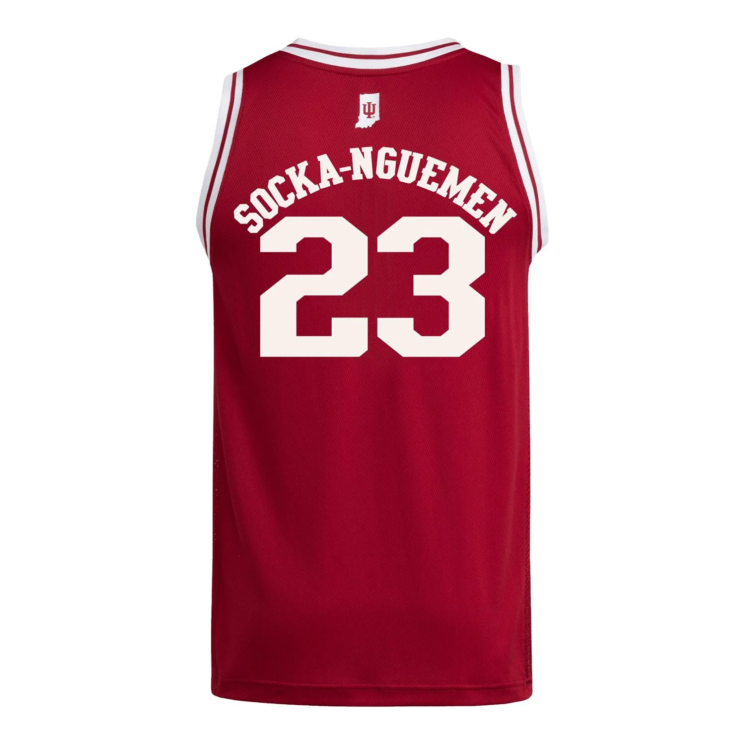 Indiana Hoosiers Adidas #23 Zania Socka-Nguemen Student Athlete Crimson Basketball Jersey