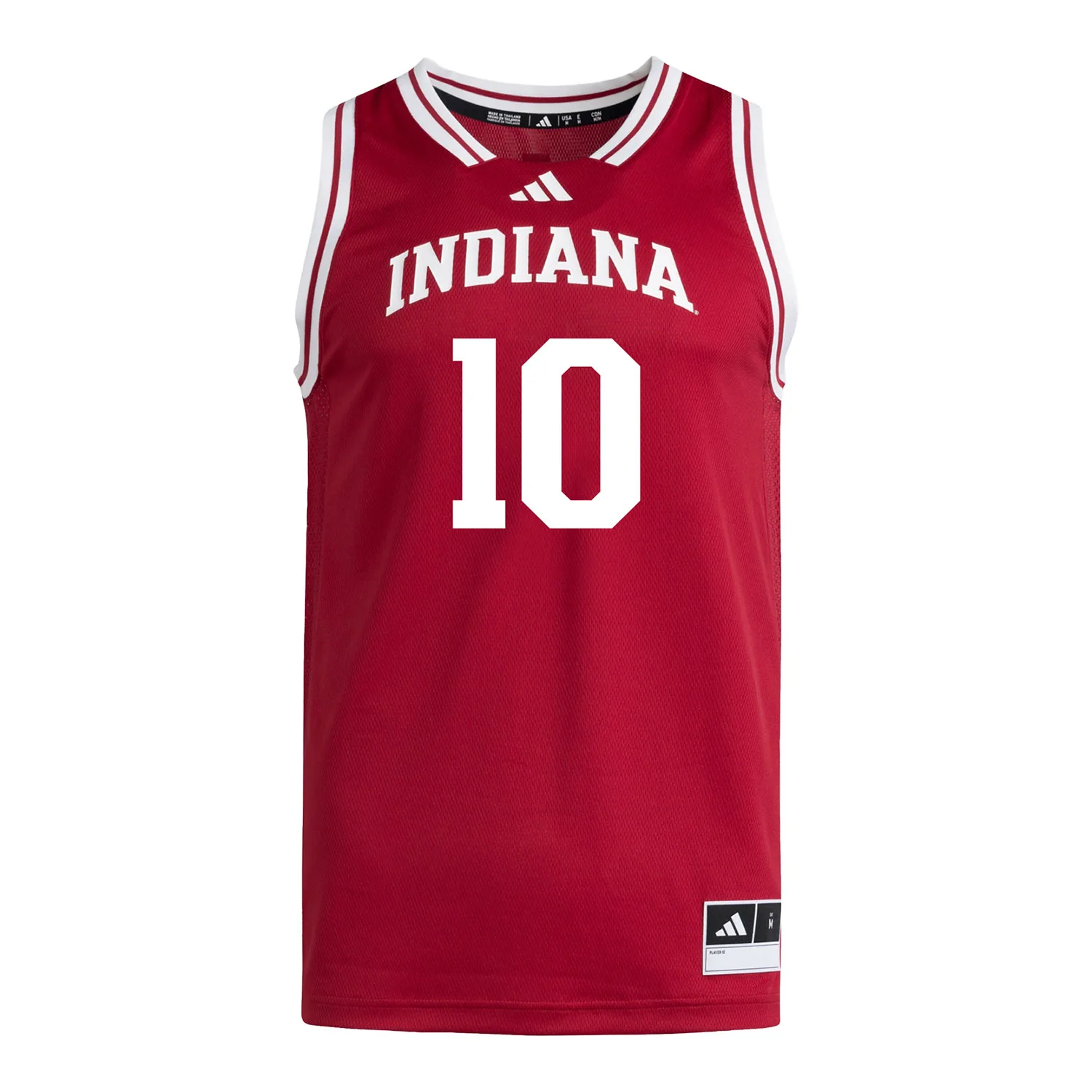 Indiana Hoosiers Adidas #10 Shay Ciezki Student Athlete Crimson Basketball Jersey - Image 2