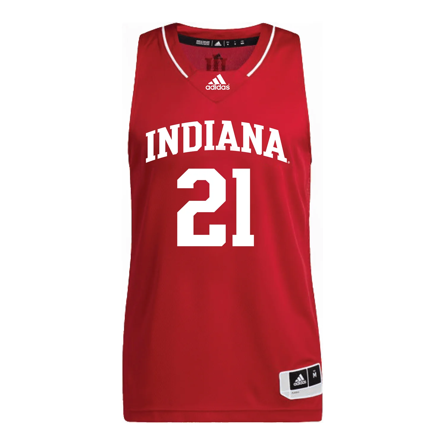 Indiana Hoosiers Adidas #21 Drew Snively Student Athlete Crimson Basketball Jersey - Image 2