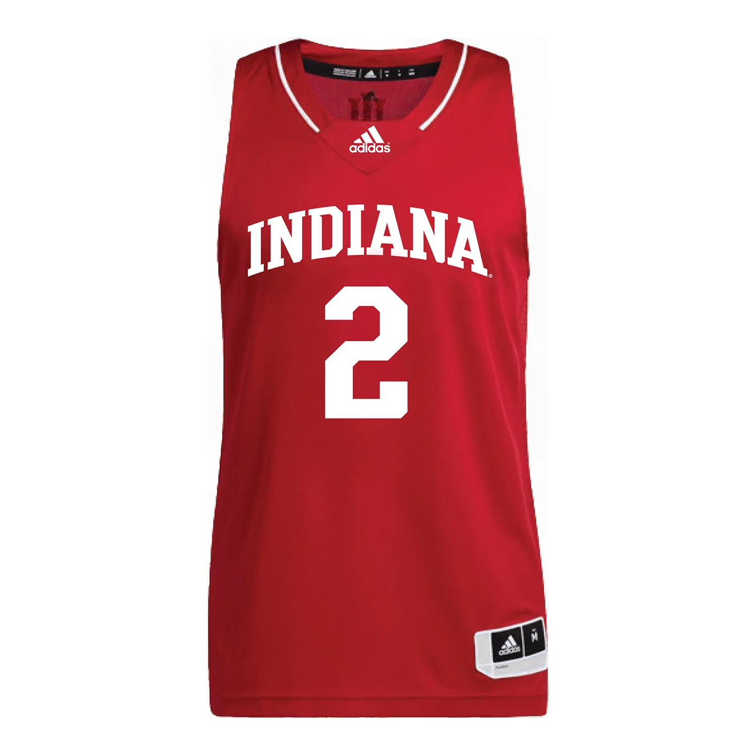 Indiana Hoosiers Adidas #2 Nevaeh Caffey Student Athlete Crimson Basketball Jersey - Image 2