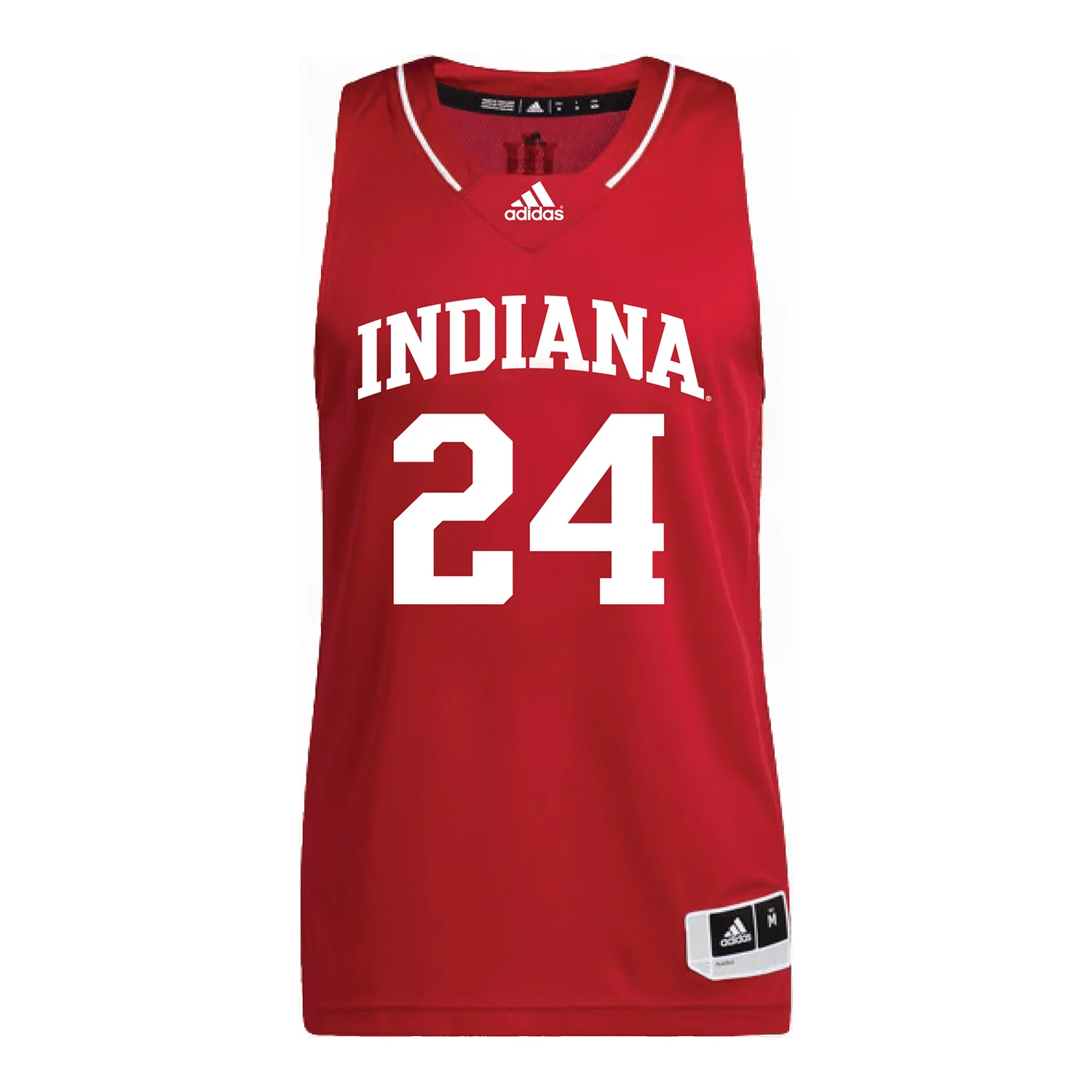Indiana Hoosiers Adidas #24 Sydney Fenn Student Athlete Crimson Basketball Jersey - Image 2