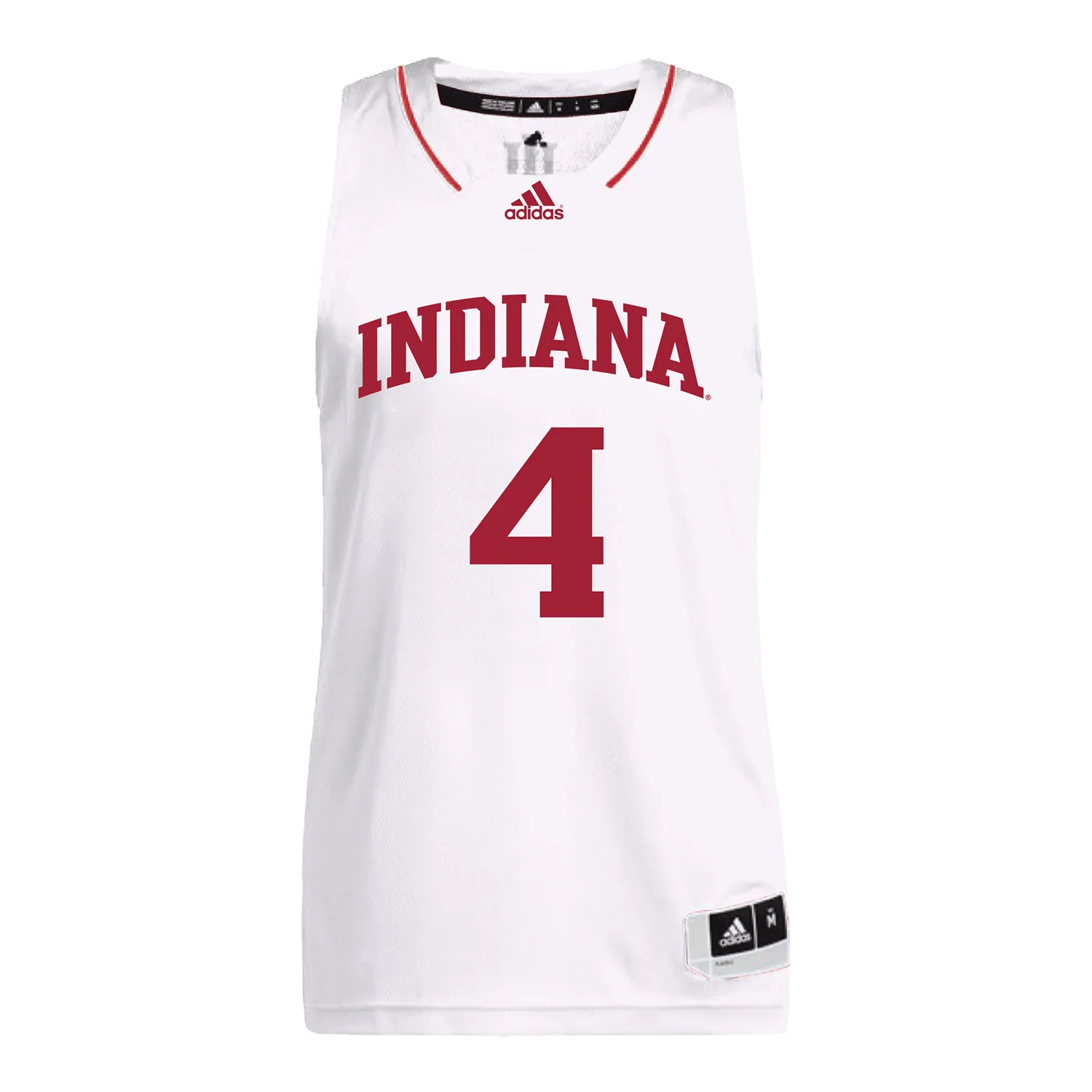 Indiana Hoosiers Adidas #4 Samuel Alexis Student Athlete White Basketball Jersey - Image 2