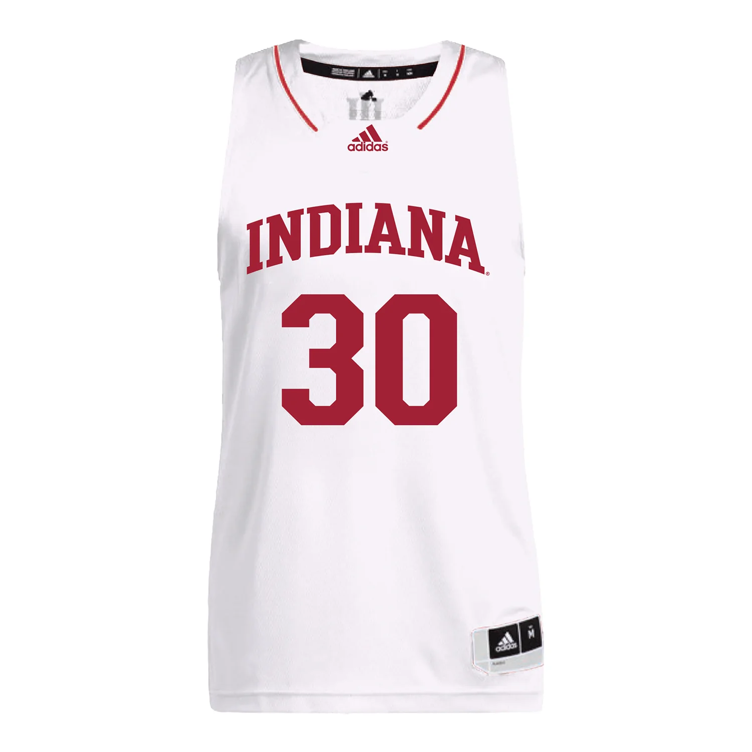 Indiana Hoosiers Adidas #30 Ian Stephens Student Athlete White Basketball Jersey - Image 2