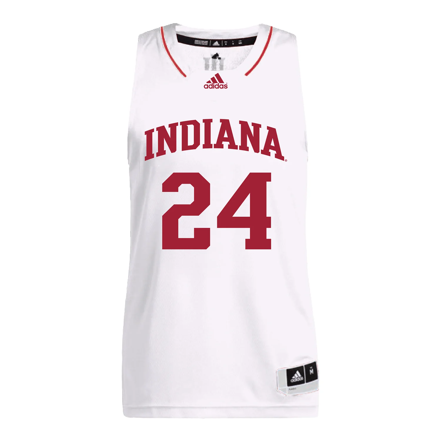 Indiana Hoosiers Adidas #24 Sydney Fenn Student Athlete White Basketball Jersey - Image 2
