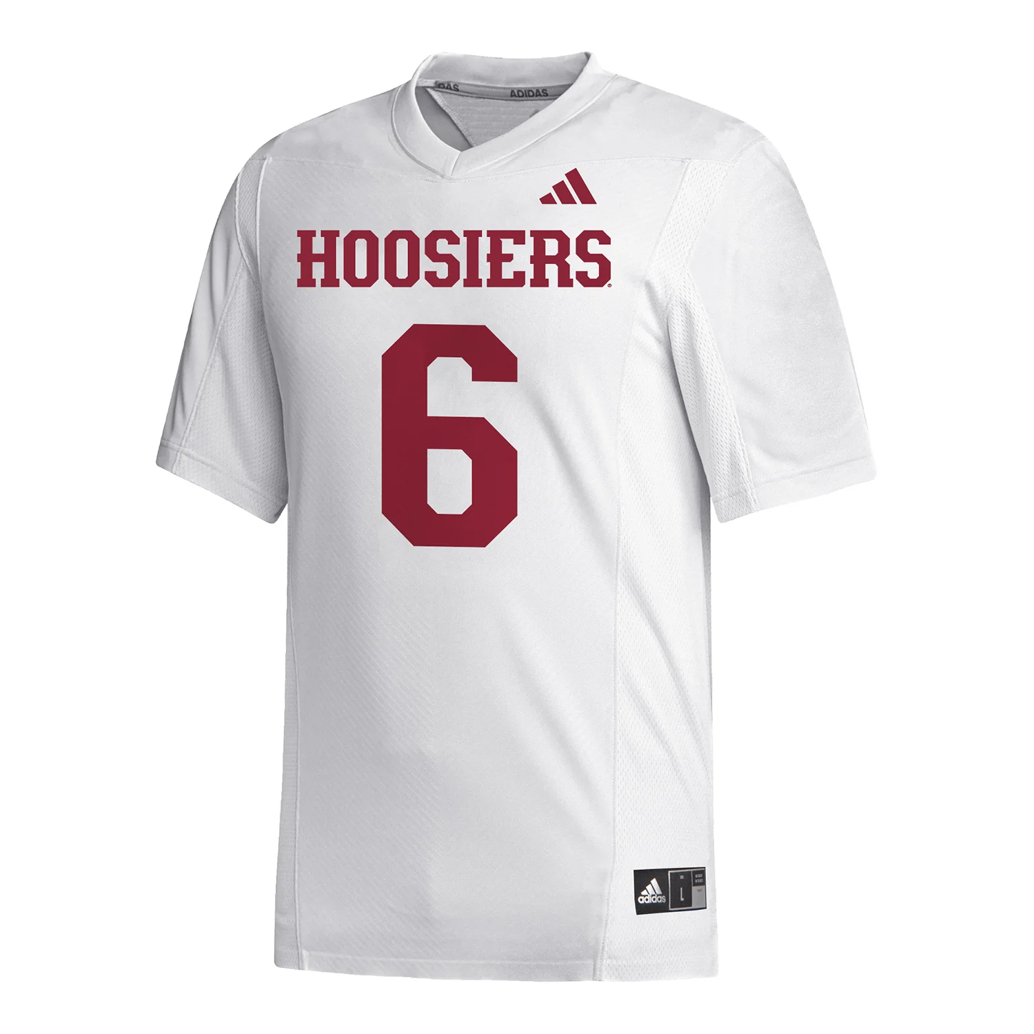 Indiana Hoosiers Adidas #6 Mikail Kamara Student Athlete White Football Jersey - Image 2