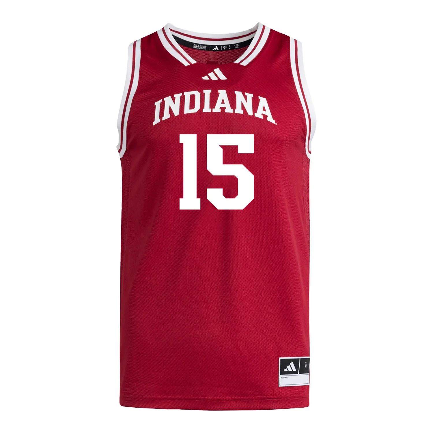 Indiana Hoosiers Adidas #15 Valentyna Kadlecova Student Athlete Youth Crimson Basketball Jersey - Image 2