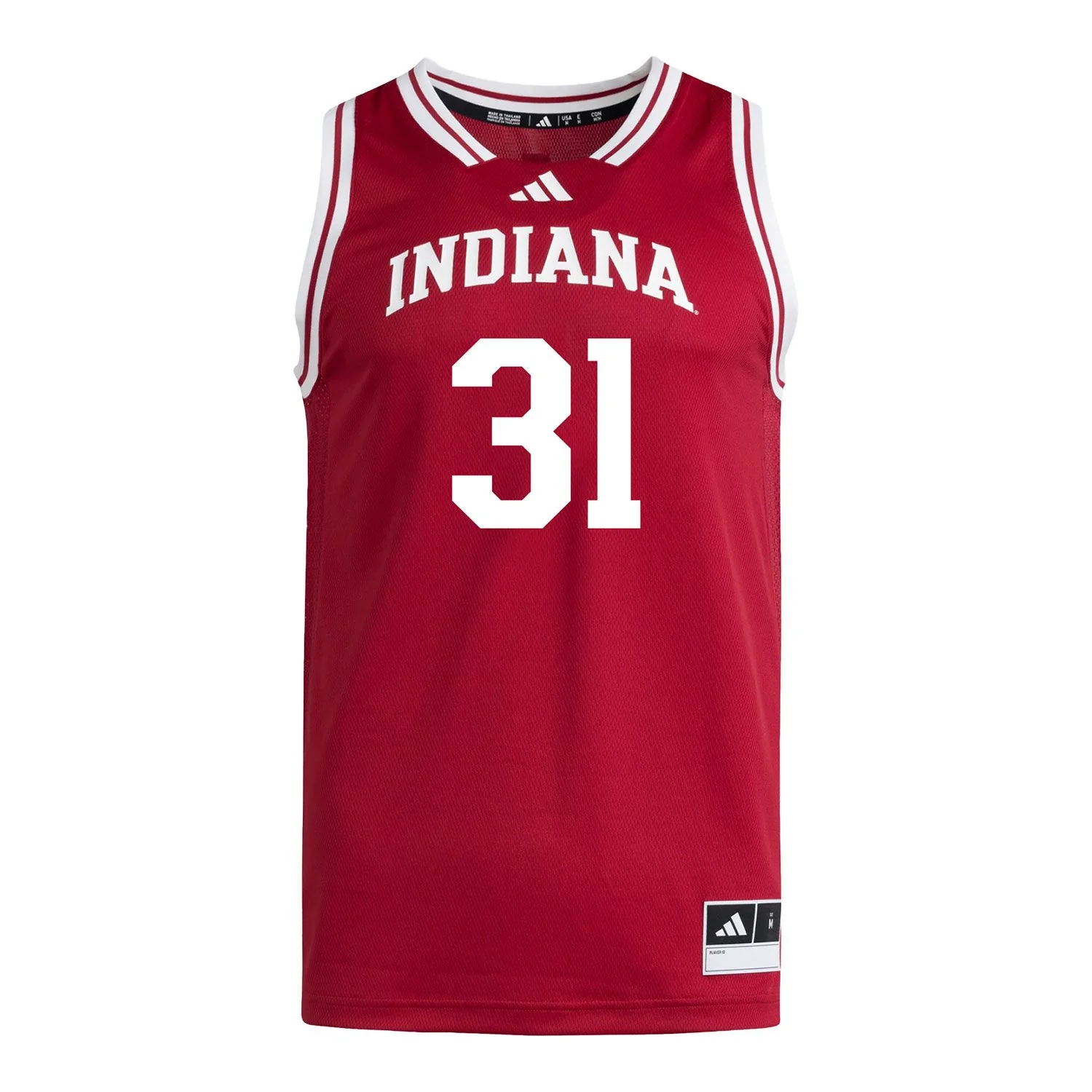 Indiana Hoosiers Adidas #31 Faith Wiseman Student Athlete Youth Crimson Basketball Jersey - Image 2