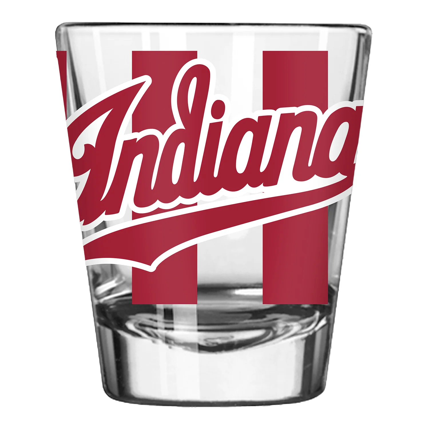 Indiana Hoosiers Striped 2 Ounce Glass