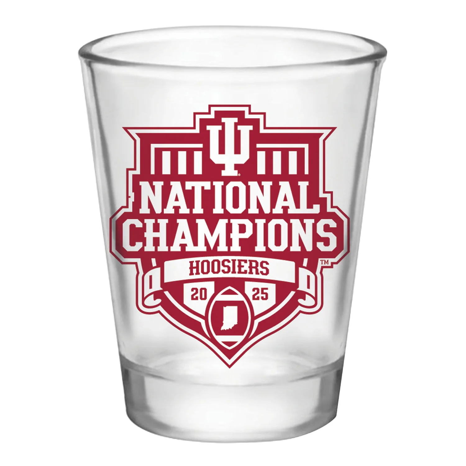 Indiana Hoosiers Indigo Falls 2025 College Football Playoff Champs Shot Glass - Image 2
