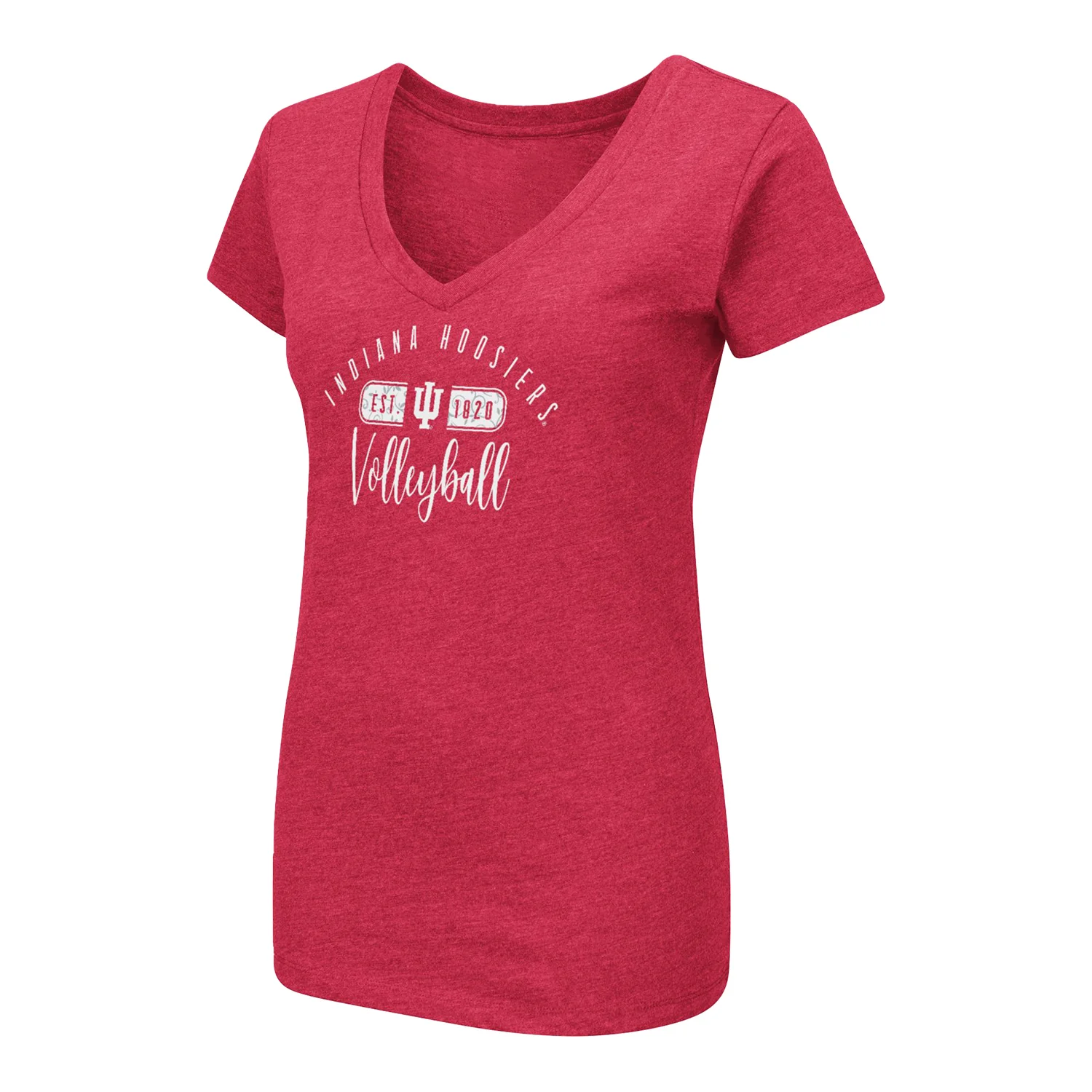Ladies Indiana Hoosiers Volleyball Script Crimson T-Shirt