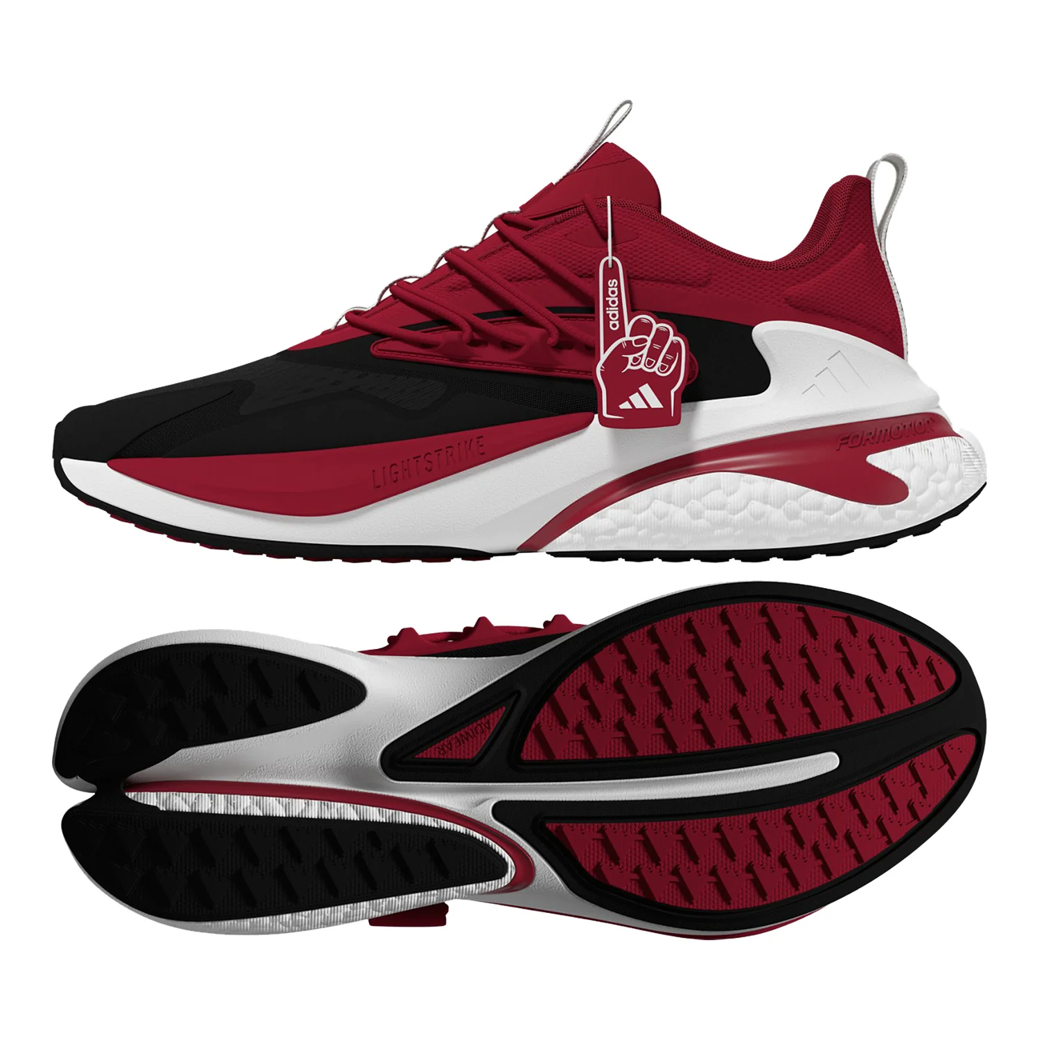 Indiana Hoosiers Adidas Alphaboost V.2 Crimson Shoes - Image 4