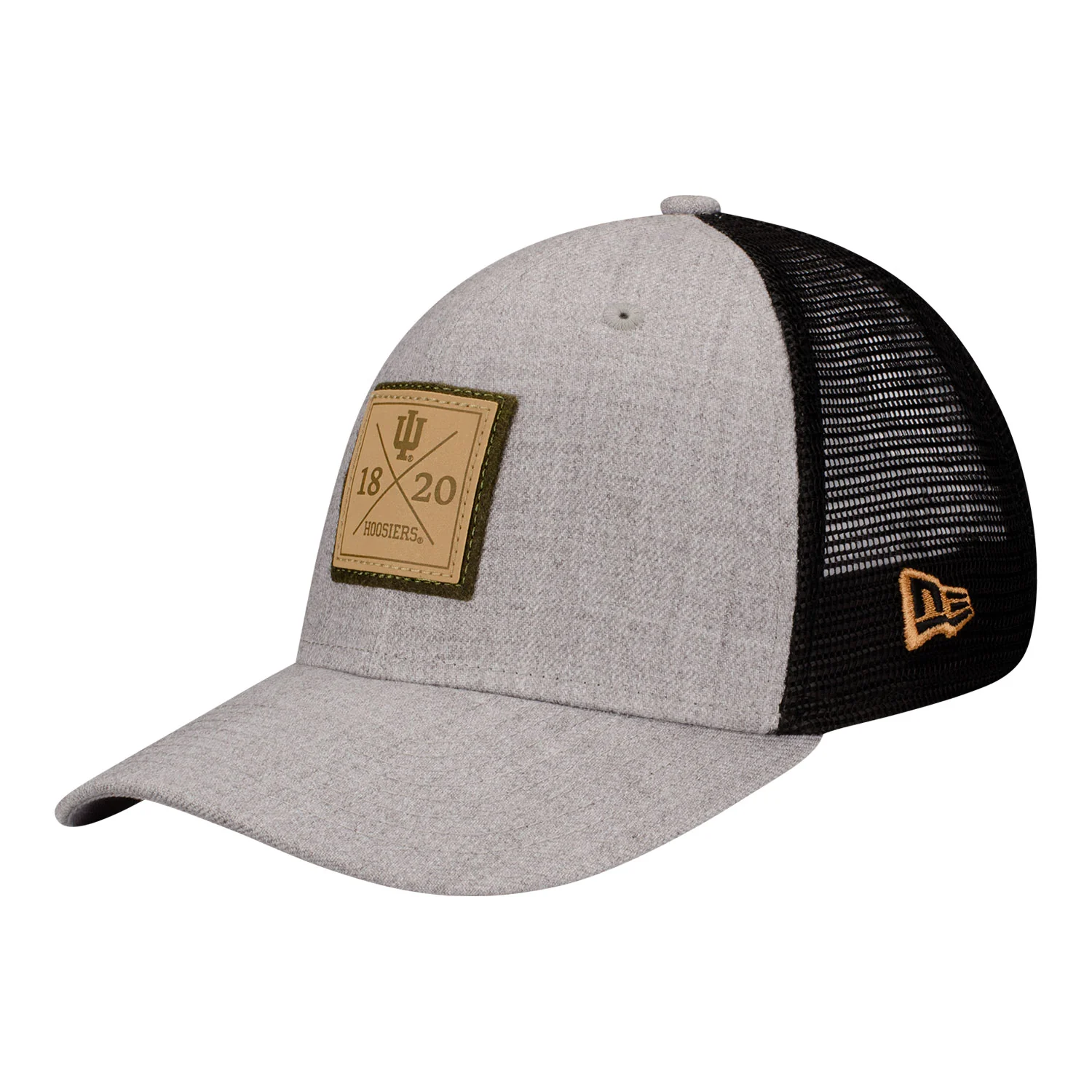 Indiana Hoosiers Patch Heather Grey Snapback Trucker Hat