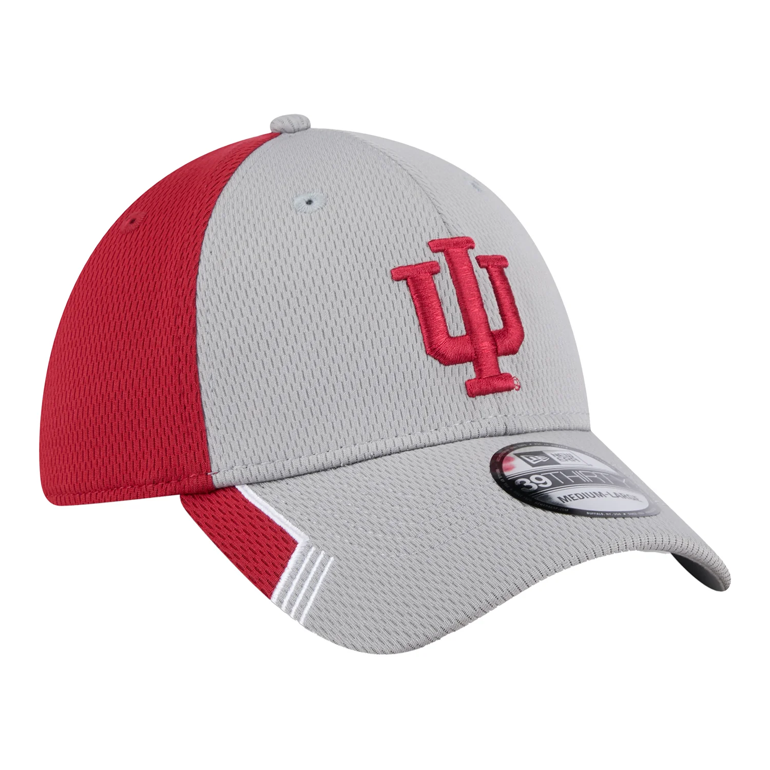 Indiana Hoosiers Visor Trim Grey and Crimson Flex Hat - Image 2