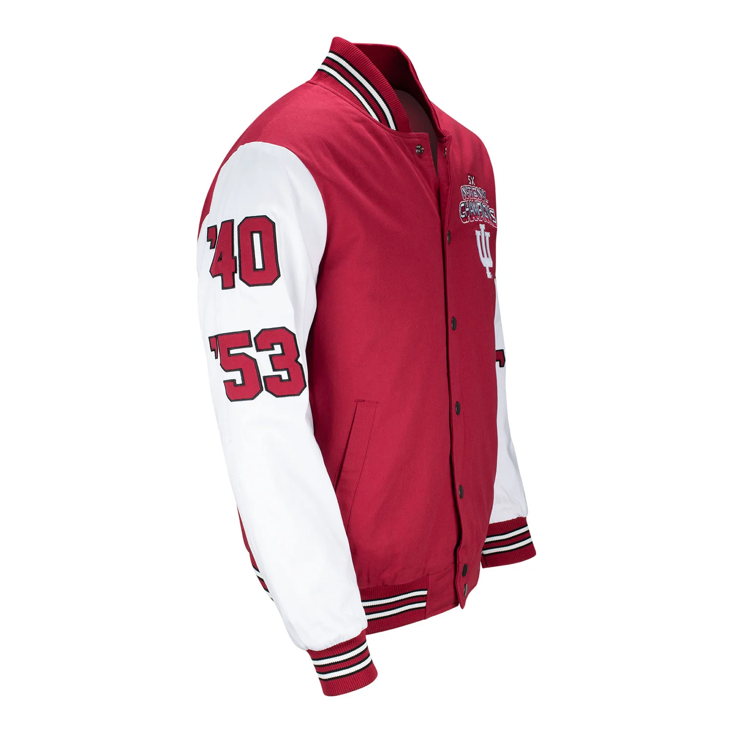 Indiana Hoosiers Varsity Basketball Championship Crimson Jacket - Image 2
