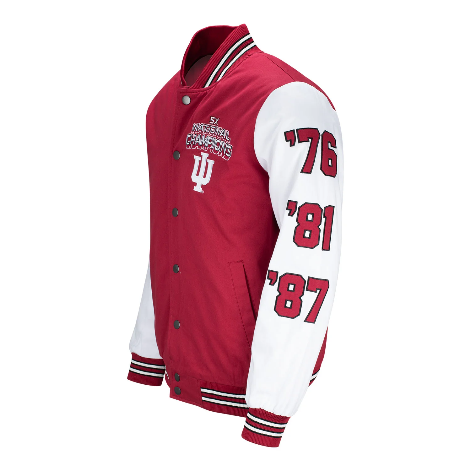 Indiana Hoosiers Varsity Basketball Championship Crimson Jacket - Image 4