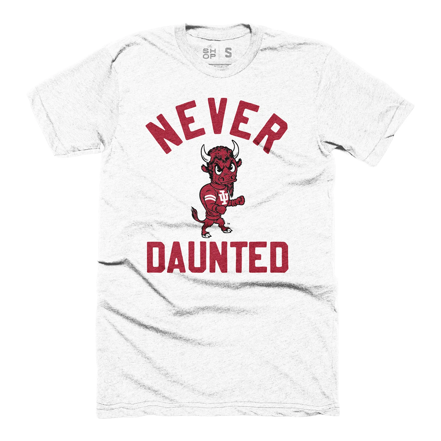 Indiana Hoosiers Hoosier the Bison Never Daunted White T-Shirt