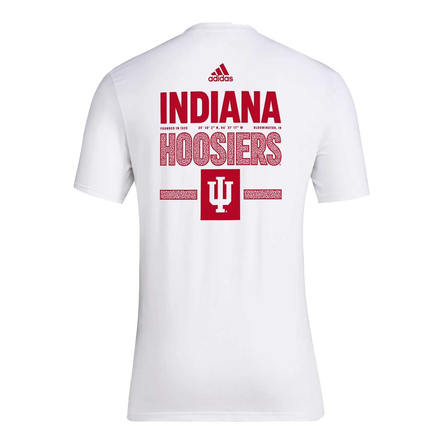 Indiana Hoosiers Adidas Back on Deck White T-Shirt - Image 2