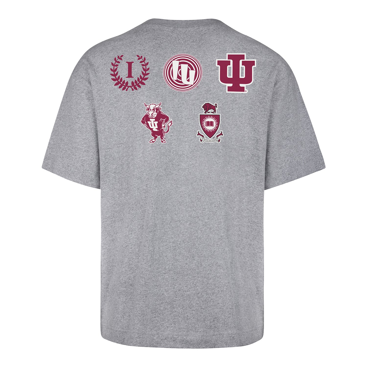 Indiana Hoosiers 47 Brand Grey Throwback Logos T-Shirt - Image 2