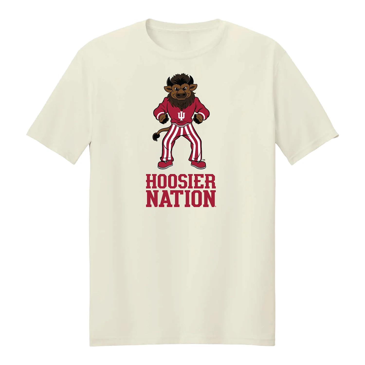 Indiana Hoosiers Hoosier the Bison Hoosier Nation Tan T-Shirt