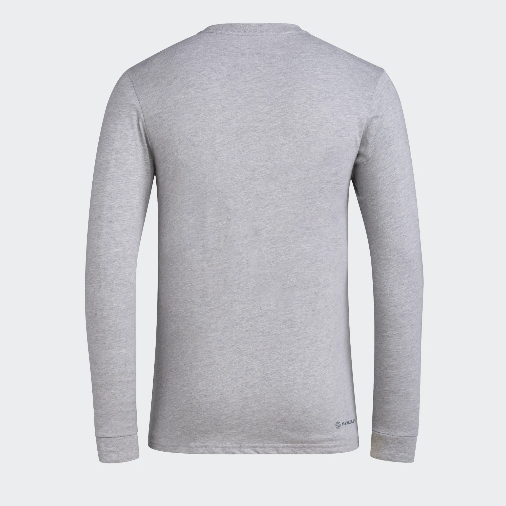 Indiana Hoosiers Football Adidas Grey Long Sleeve Practice T-Shirt - Image 2