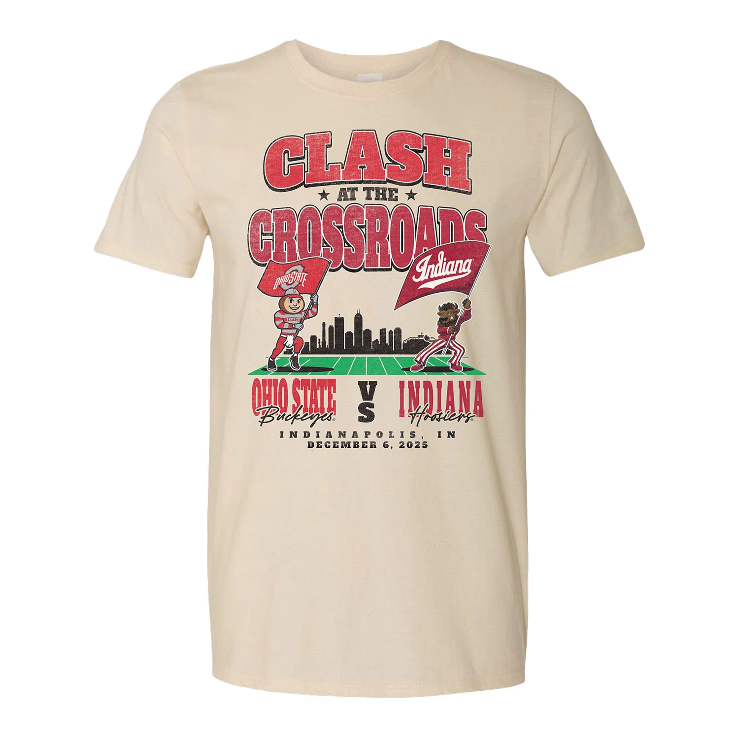 Indiana Hoosiers Big 10 Championship Mascot Showdown T-Shirt