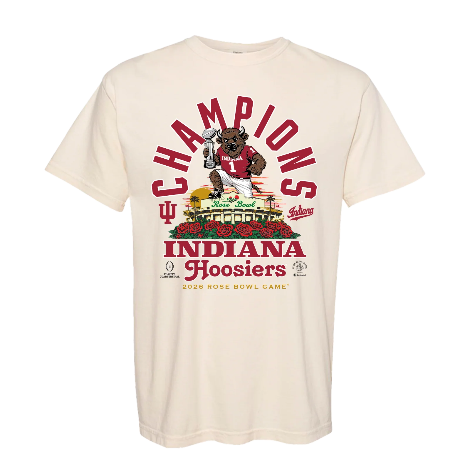 Indiana Hoosiers Bison Rose Bowl Champions T-Shirt