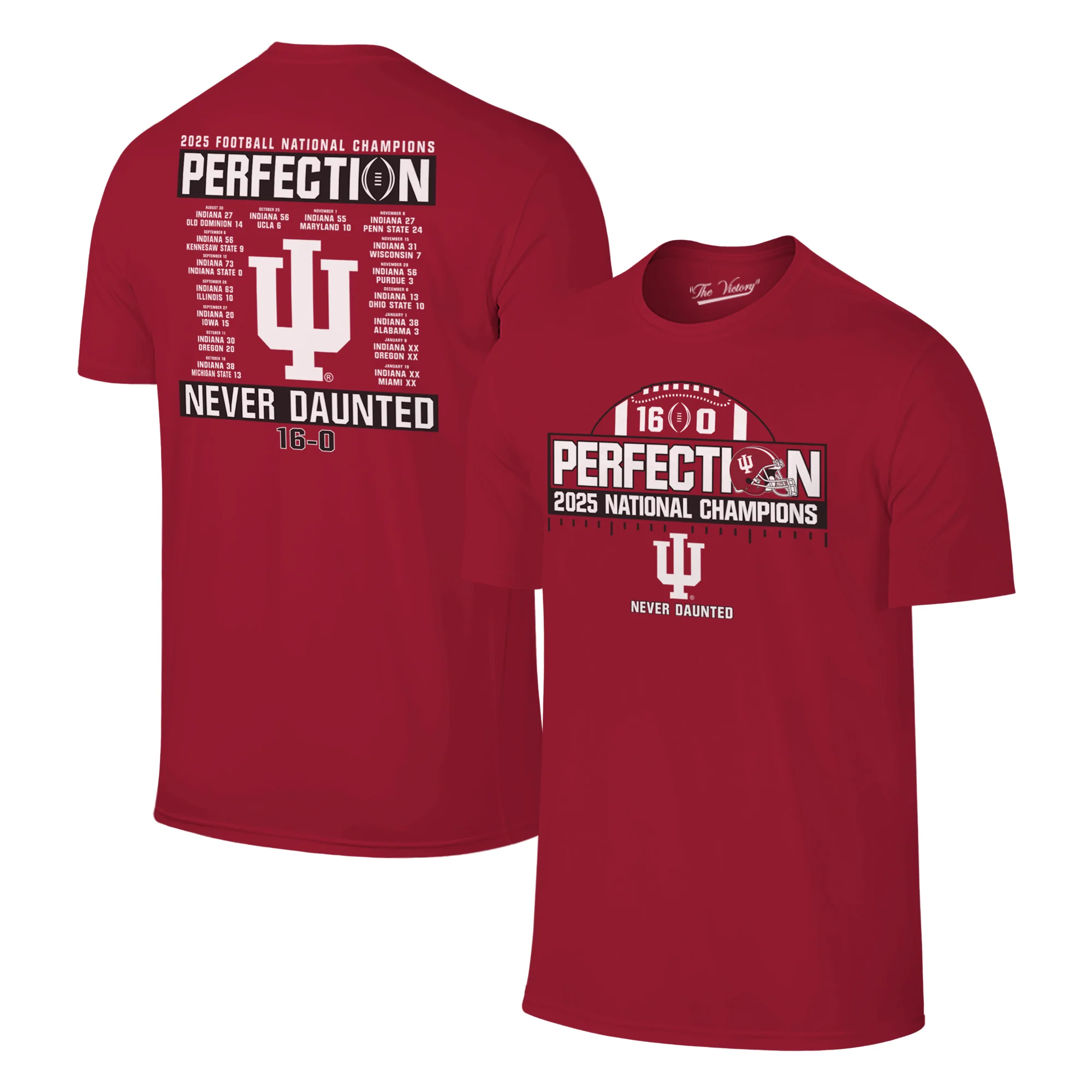Indiana Hoosiers Perfect Season Schedule T-Shirt - Image 2