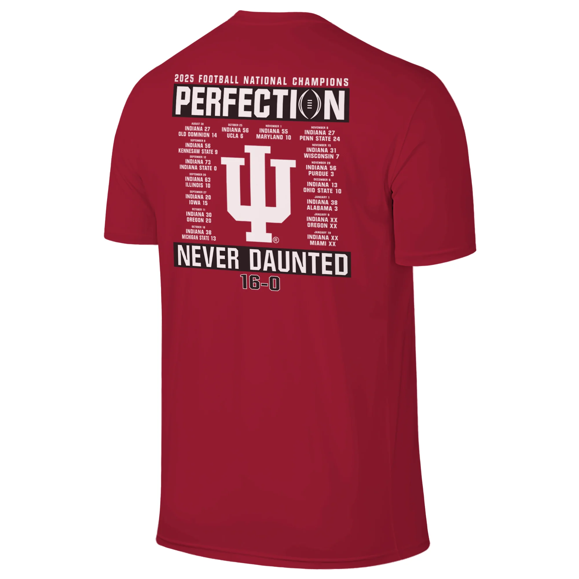 Indiana Hoosiers Perfect Season Schedule T-Shirt - Image 3