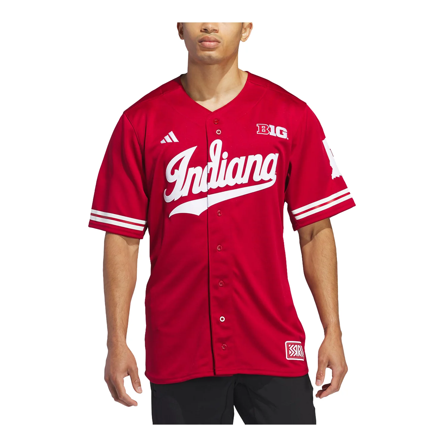 Indiana Hoosiers Adidas Reverse Retro Replica Baseball Crimson Jersey