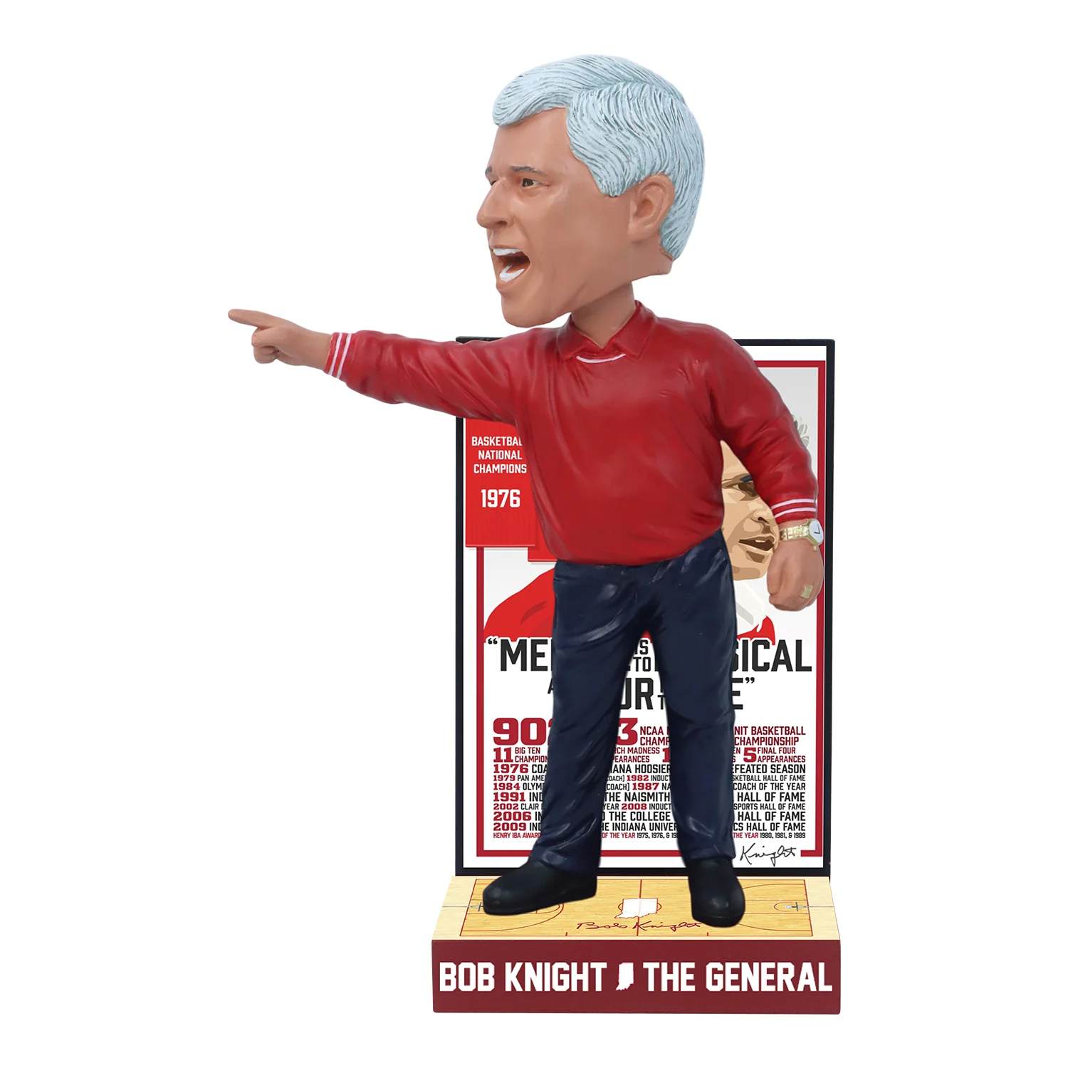 Bob Knight Career Accomplishments Bobblehead