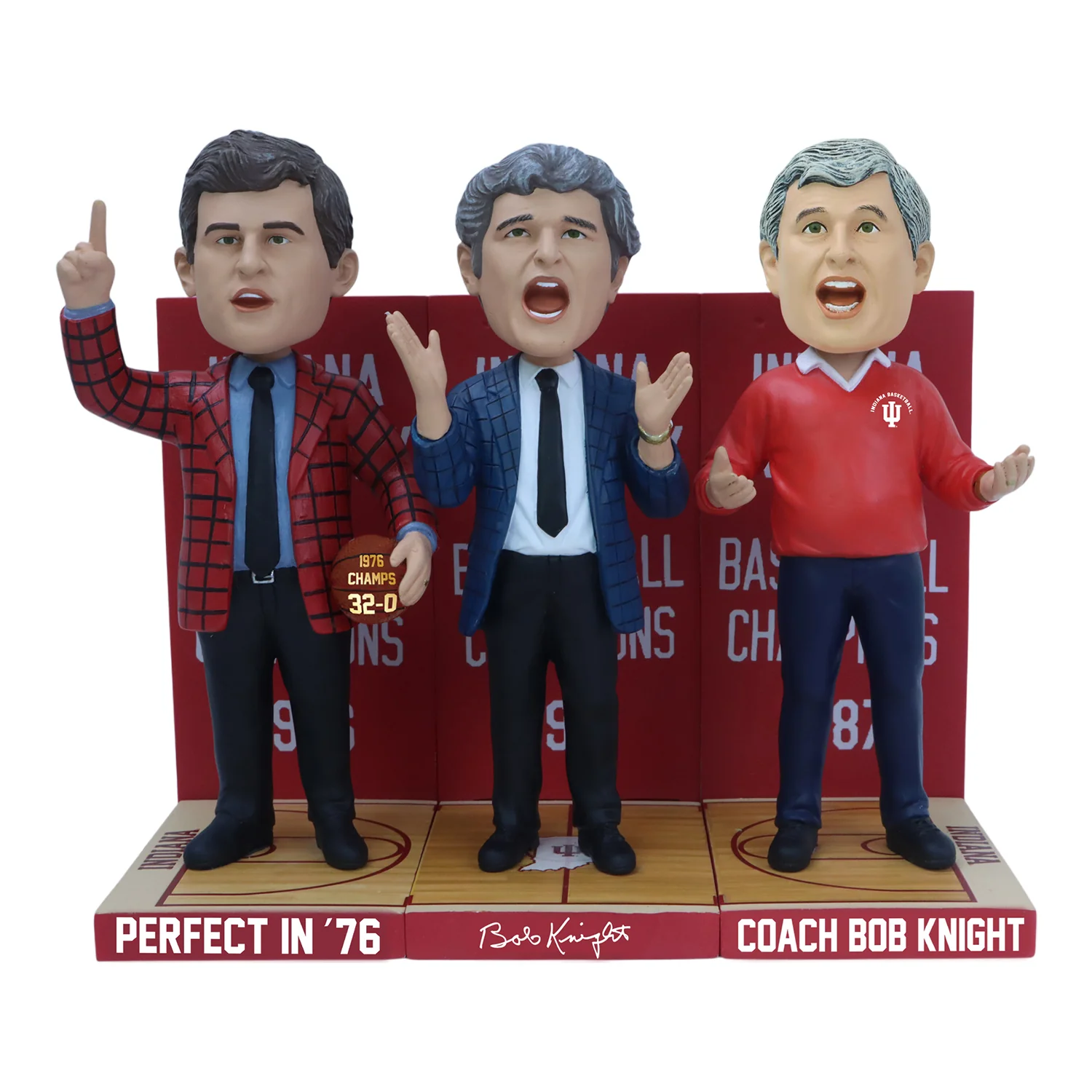 Bob Knight Championship Bobblehead Set