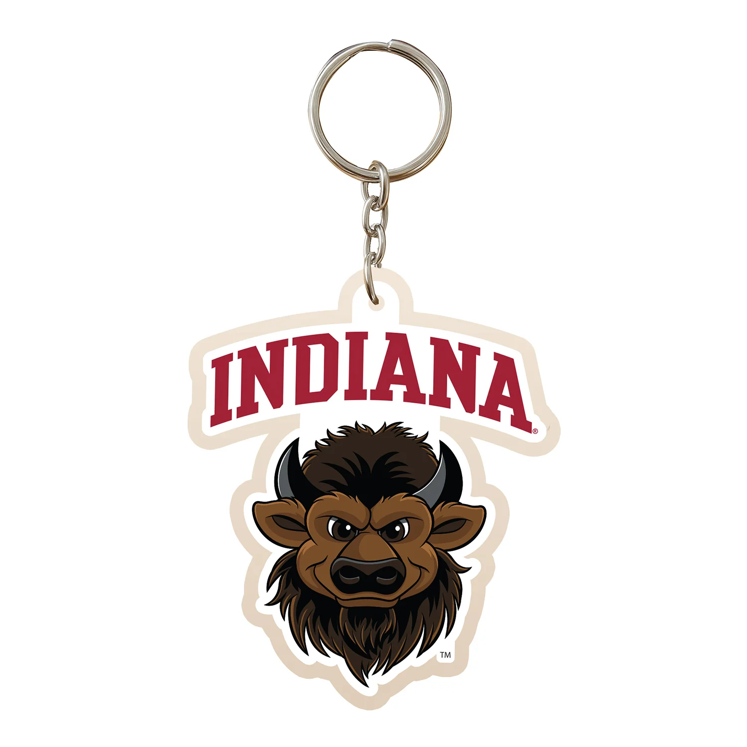 Indiana Hoosiers Hoosier the Bison Acrylic Keychain - Image 2