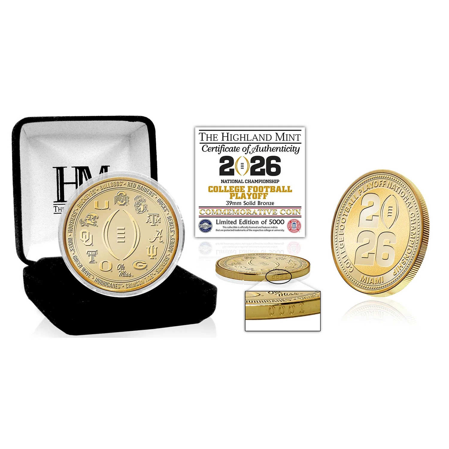 College Football Playoff 2025-26 12 Team Bronze Coin