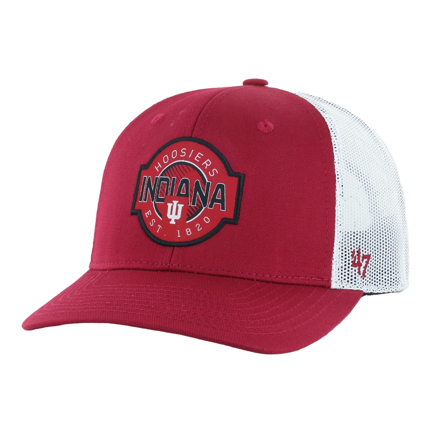 Youth Indiana Hoosiers Scramble Mesh Crimson Adjustable Hat