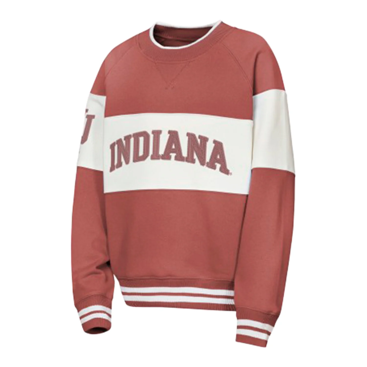 Indiana Hoosiers Youth Color Blocked Crewneck