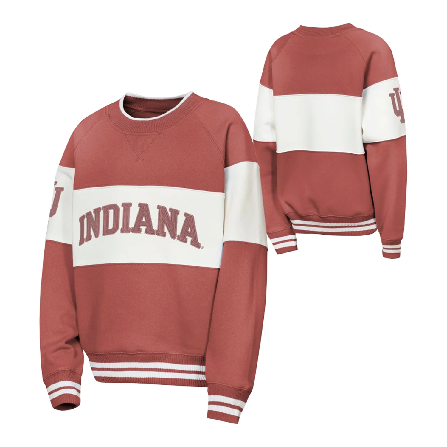 Indiana Hoosiers Youth Color Blocked Crewneck - Image 2